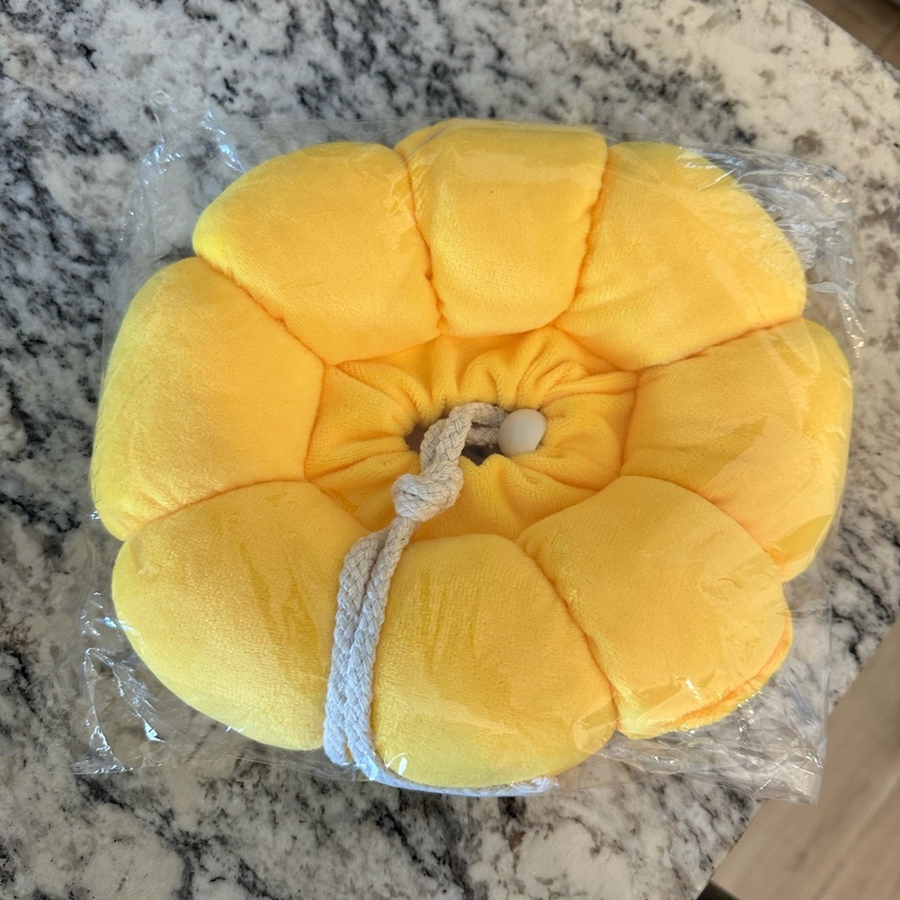 Yellow soft e-collar